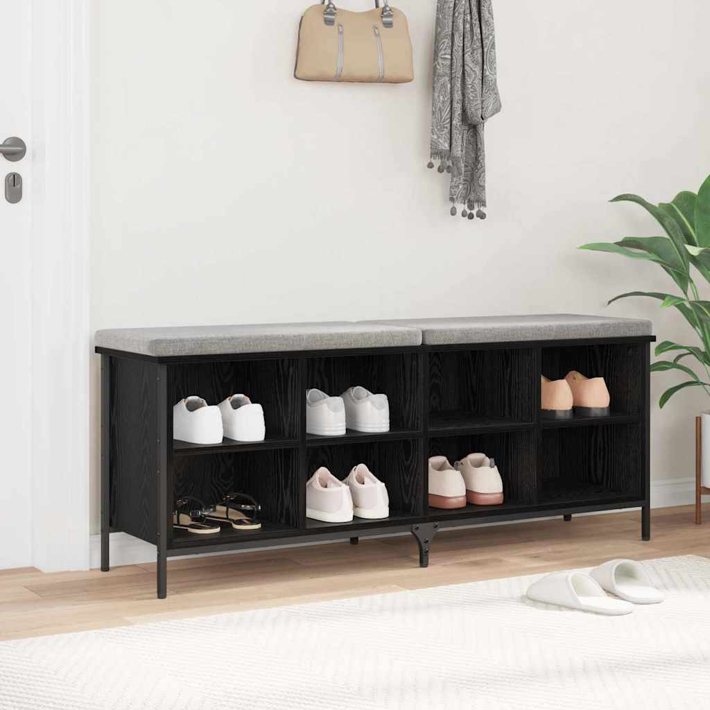 Shoe Cabinet 131 x 35 x 50 cm Engineered Wood and Iron
