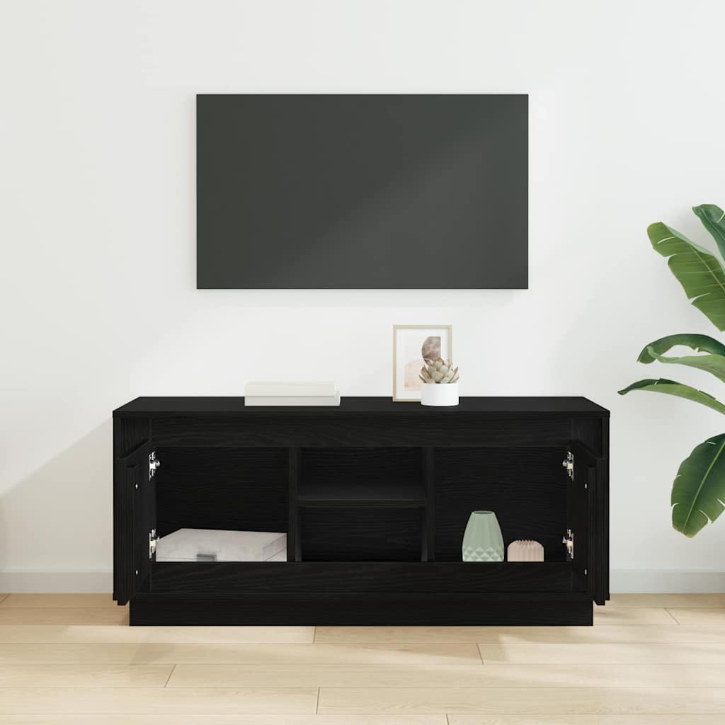 TV Cabinet Black Oak 102 x 35 x 45 cm Engineered Wood