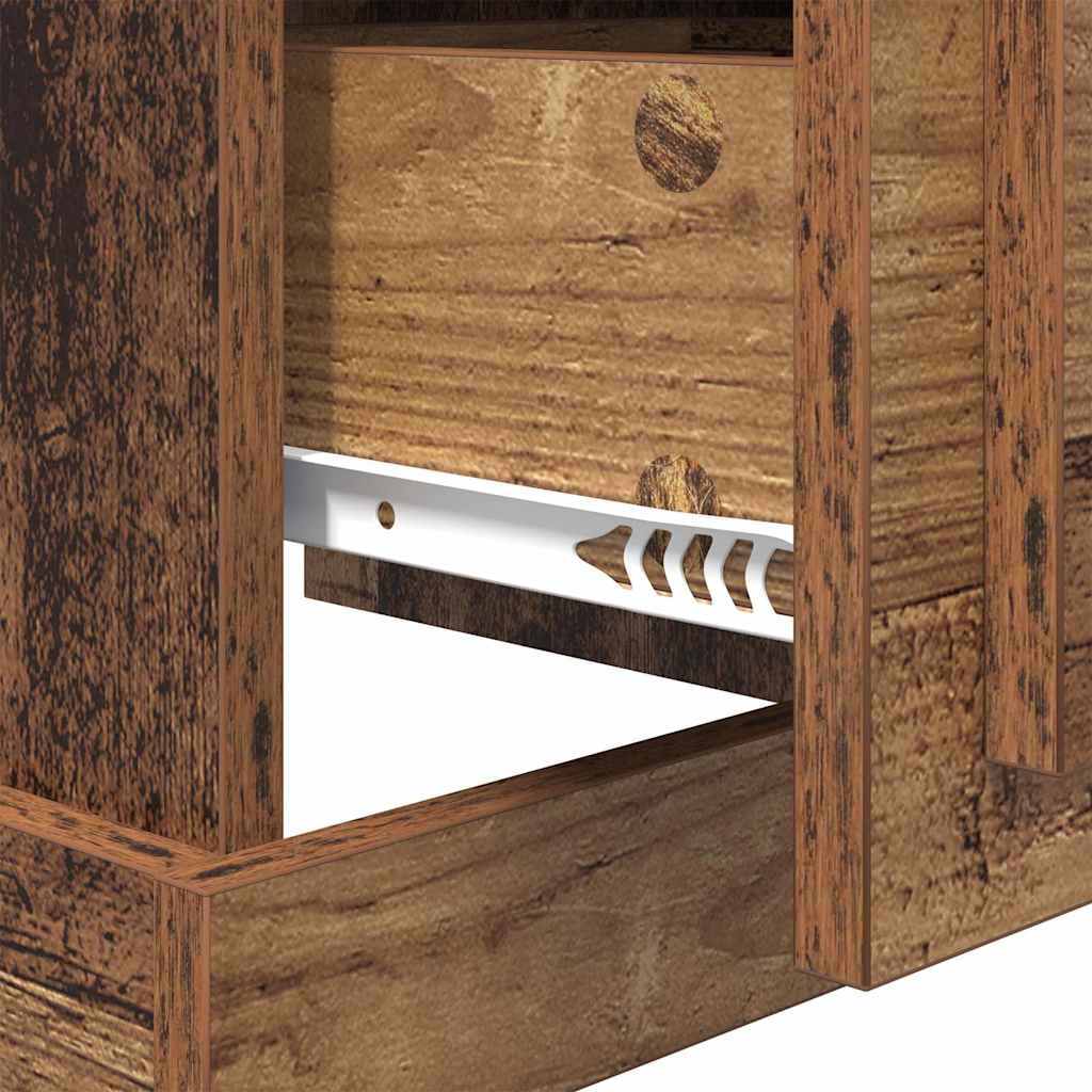 Bedside Cabinet Old Wood 39 x 39 x 47.5 cm Engineered Wood