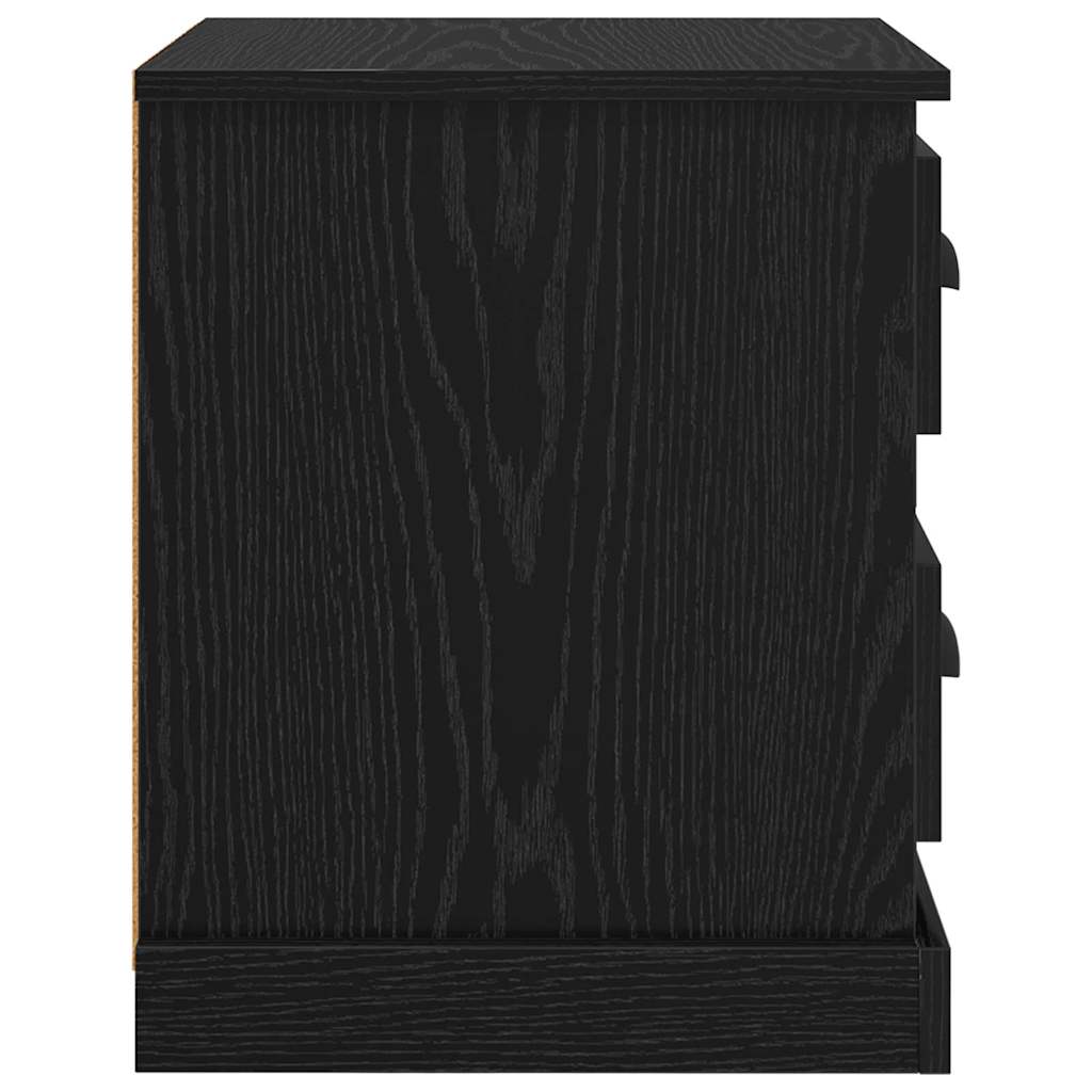 Bedside Cabinet Black Oak 39 x 39 x 47.5 cm Engineered Wood