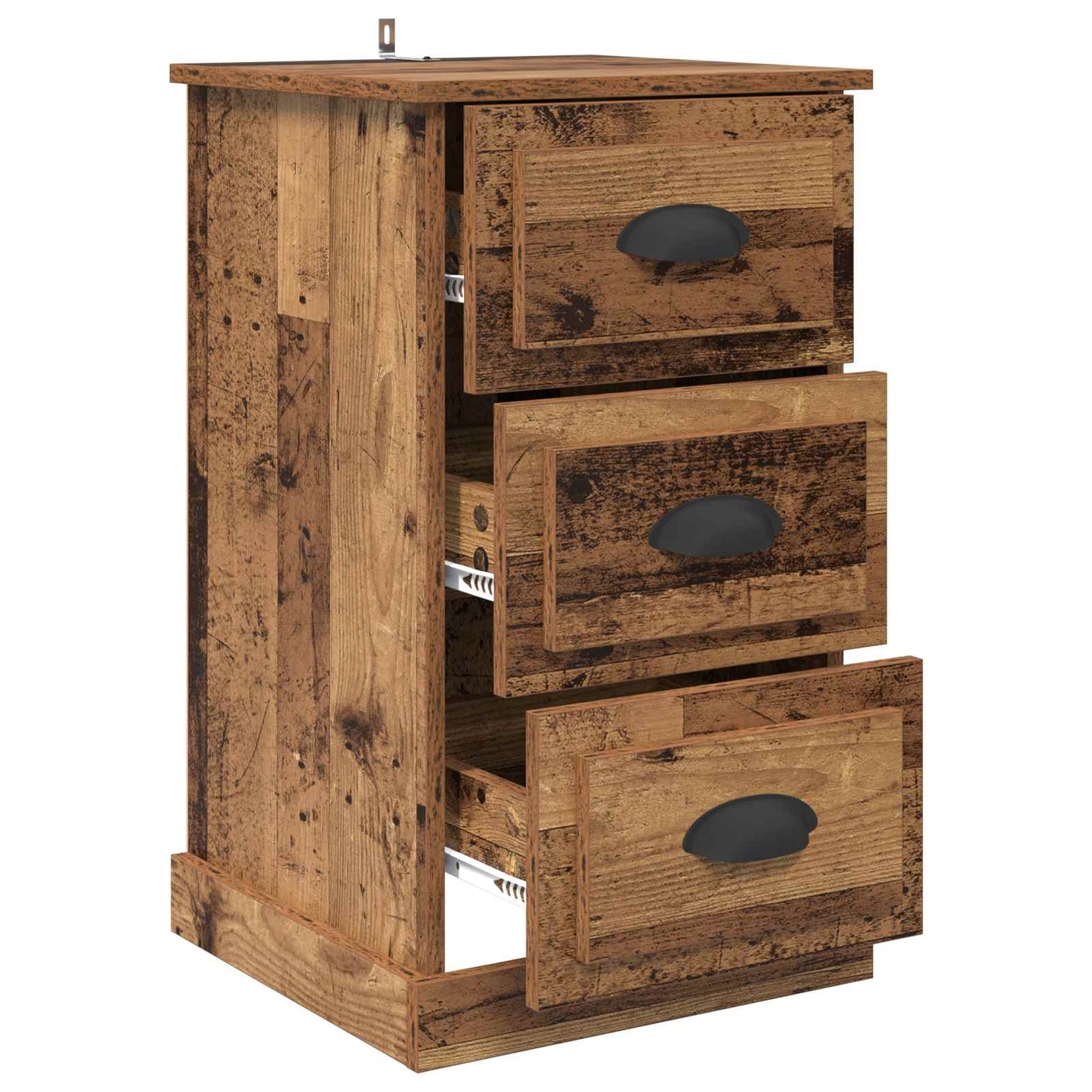 Bedside Cabinet Old Wood 39 x 39 x 67.5 cm Engineered Wood