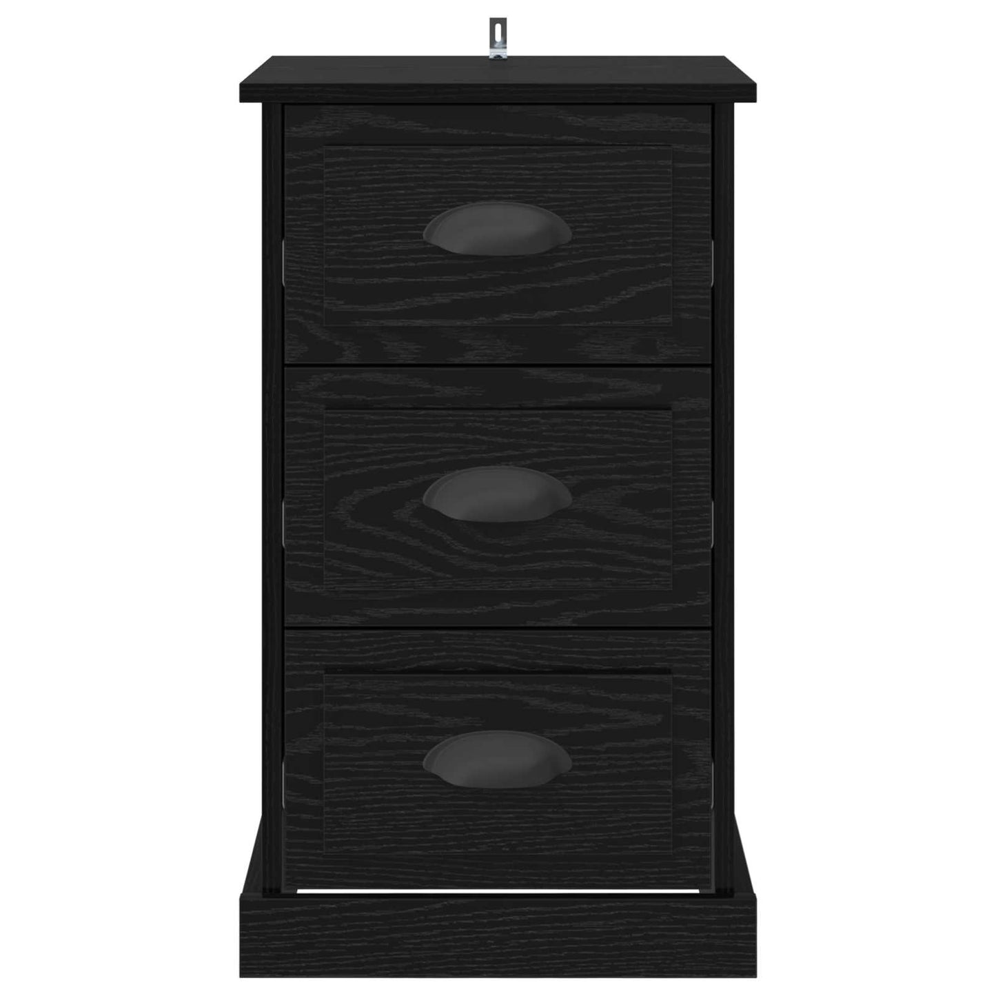 Bedside Cabinet Black Oak 39 x 39 x 67.5 cm Engineered Wood