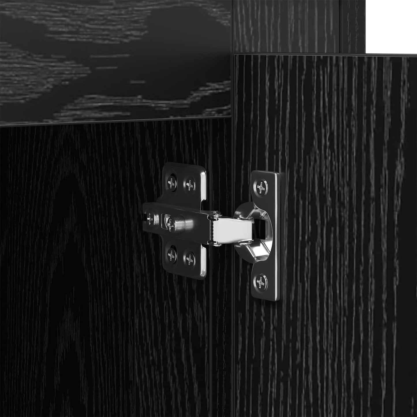 Sideboard Black Oak 70 x 35.5 x 67.5 cm Engineered Wood