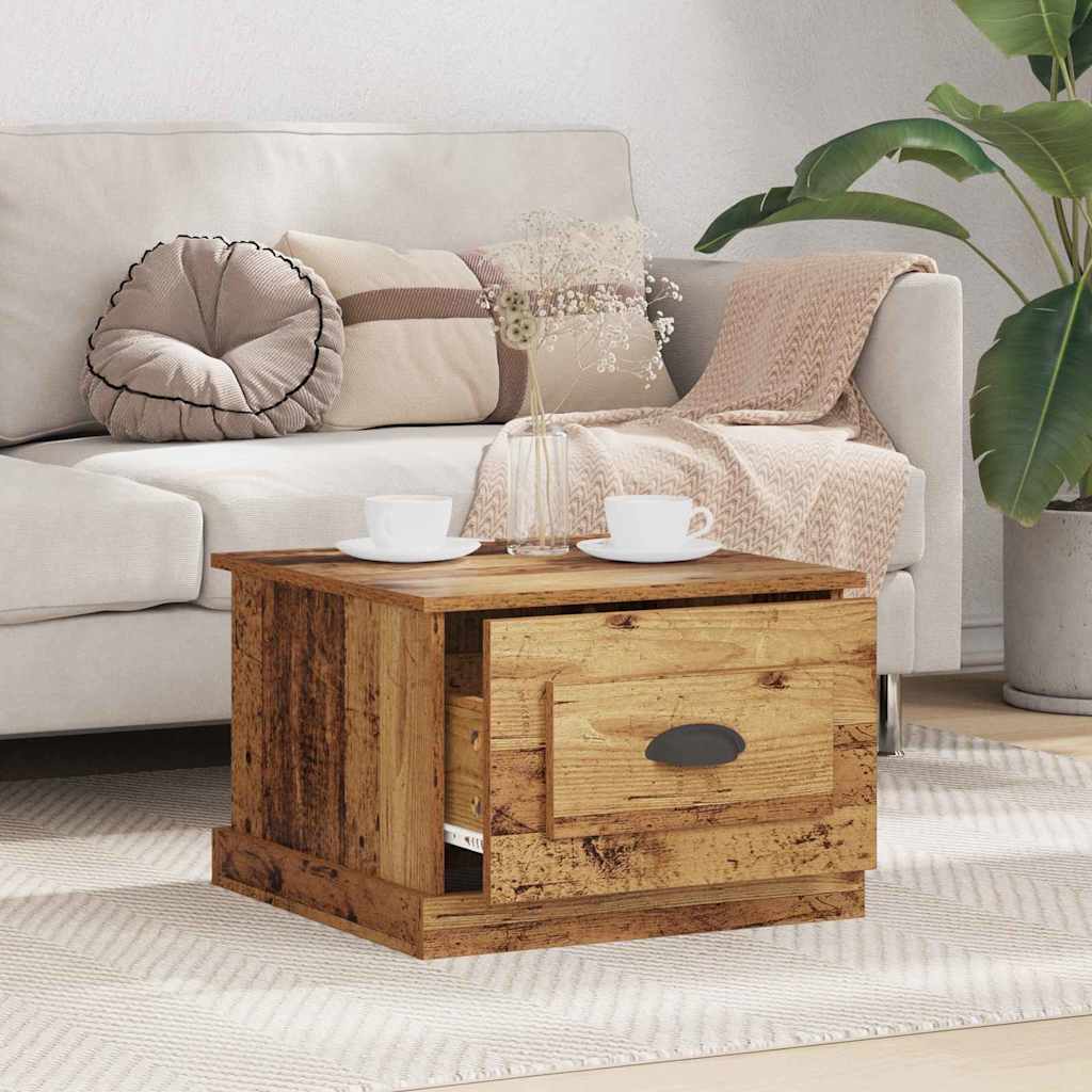 Coffee Table Old Wood 50 x 50 x 35 cm Engineered Wood