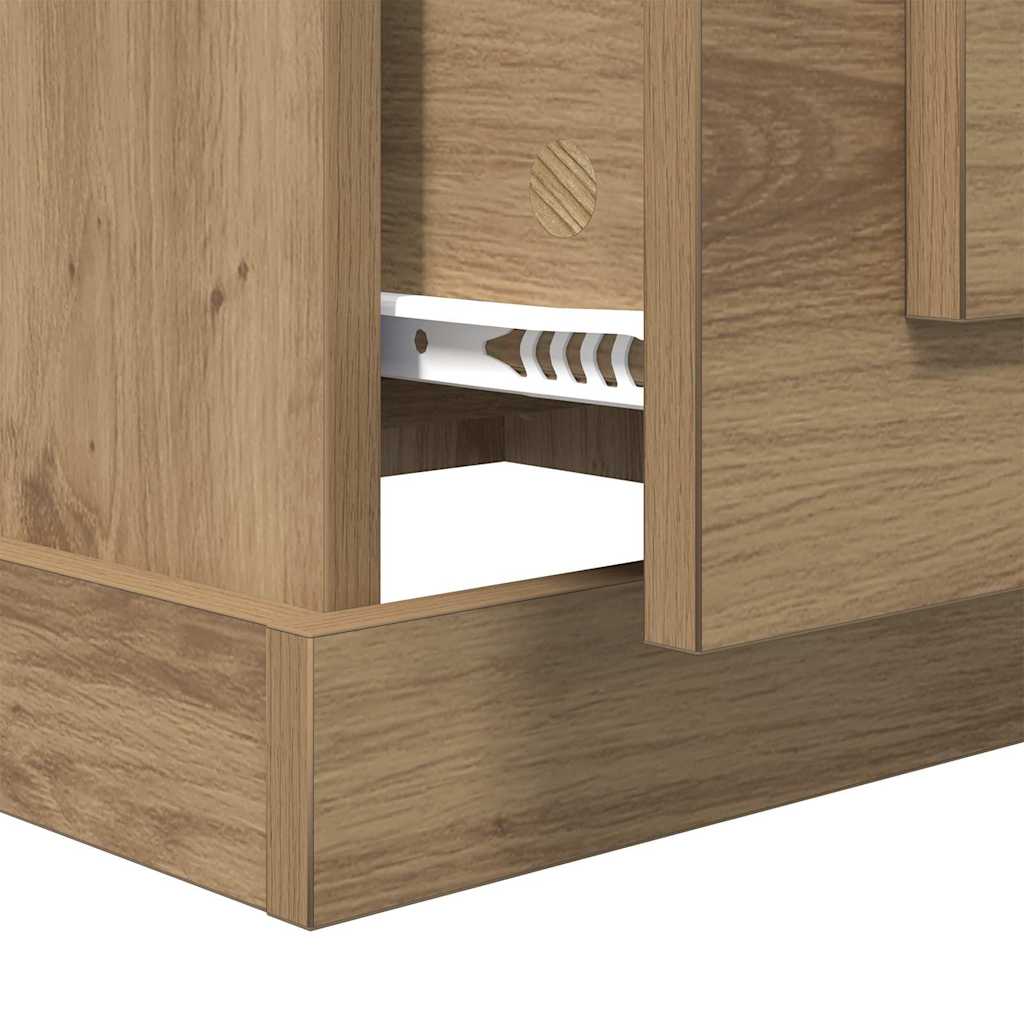 Coffee Table Artisan Oak 50 x 50 x 35 cm Engineered Wood