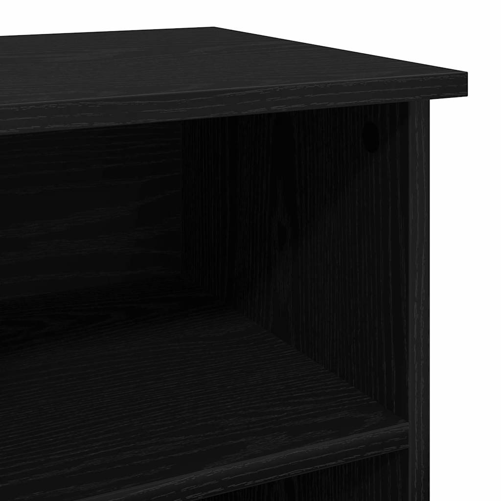 TV Cabinet 99.5 x 35.5 x 48 cm Black Oak Engineered Wood