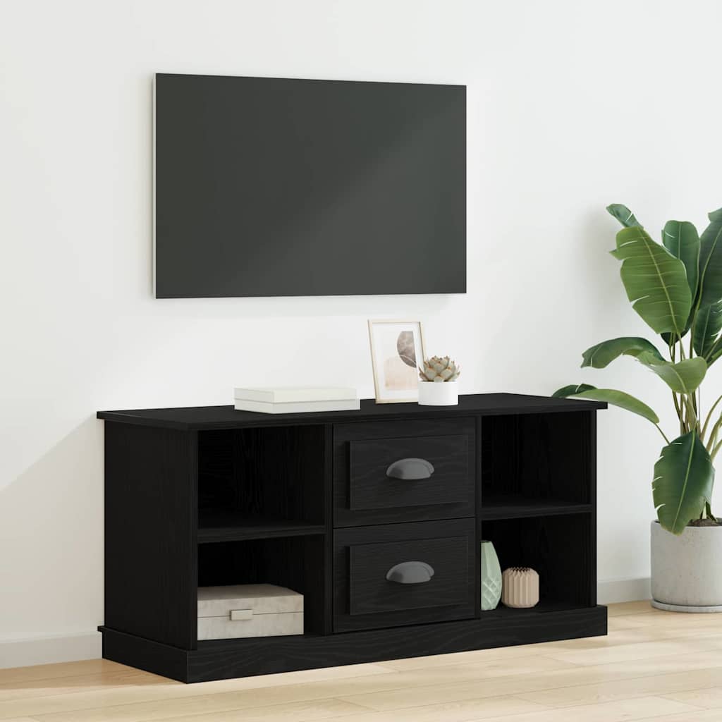 TV Cabinet 99.5 x 35.5 x 48 cm Black Oak Engineered Wood