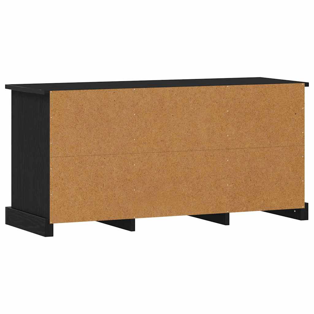 TV Cabinet 99.5 x 35.5 x 48 cm Black Oak Engineered Wood