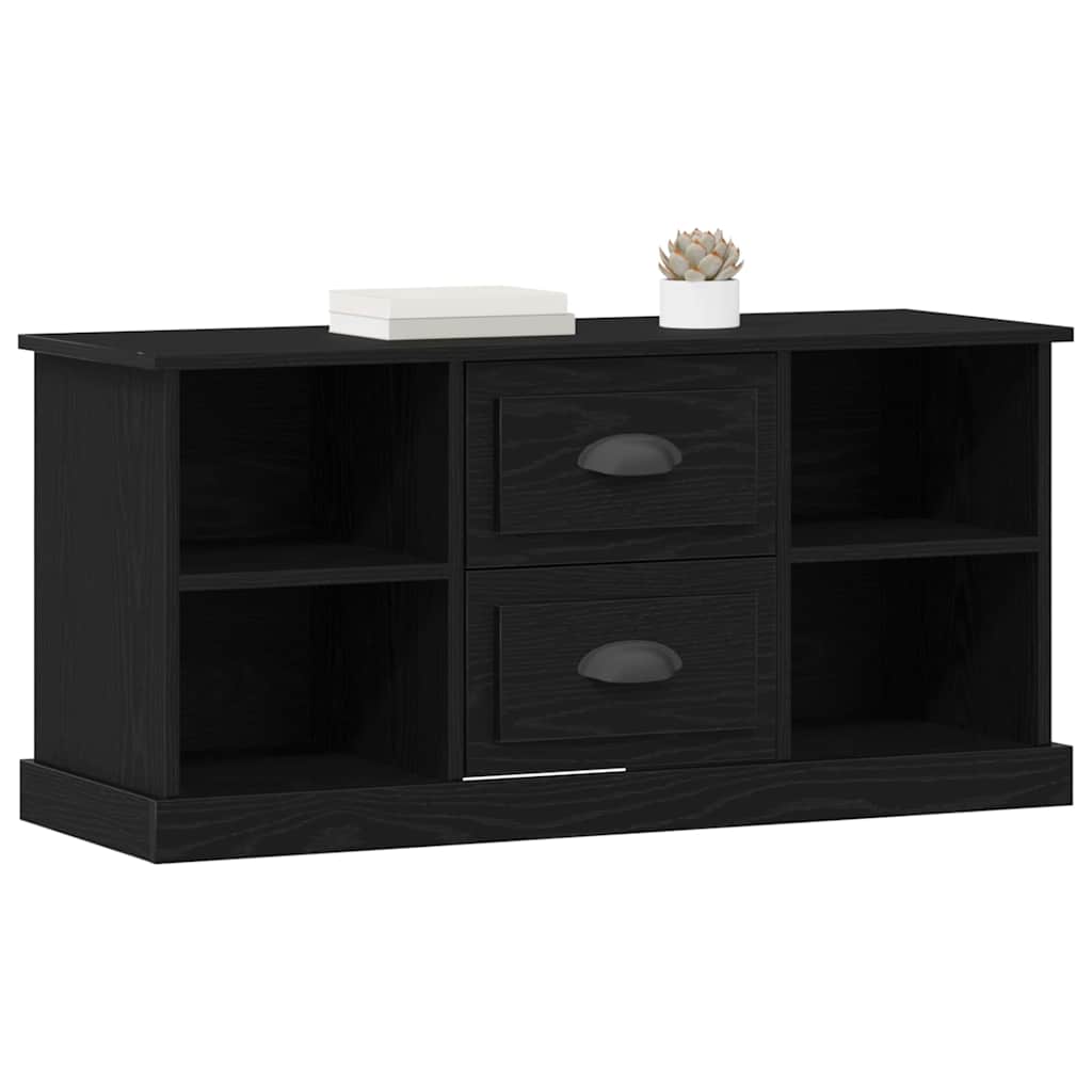 TV Cabinet 99.5 x 35.5 x 48 cm Black Oak Engineered Wood
