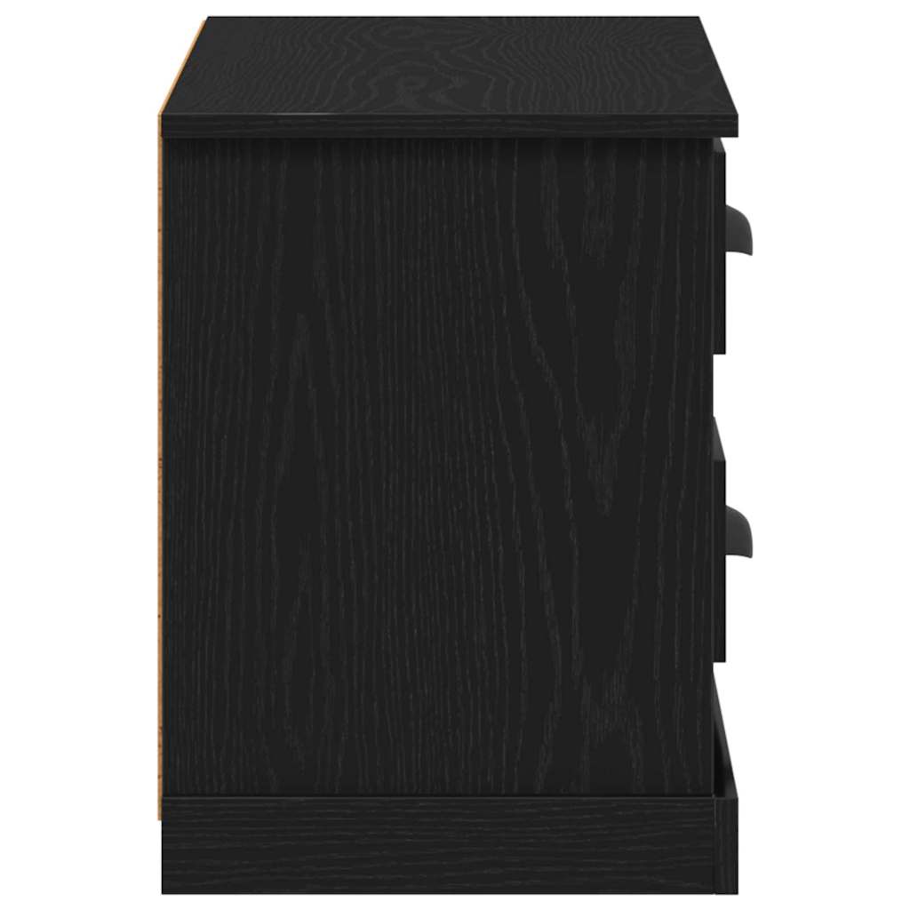 TV Cabinet Black Oak 99.5 x 35.5 x 48 cm Engineered Wood