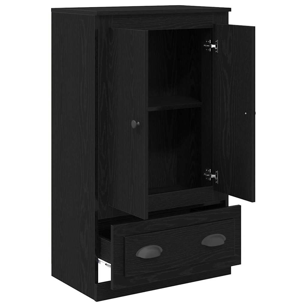 Highboard Black Oak 60 x 35.5 x 103.5 cm Engineered Wood