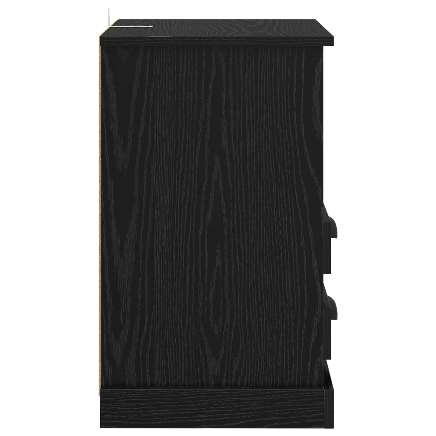 Bedside Cabinet Black Oak 36 x 43 x 60 cm Engineered Wood