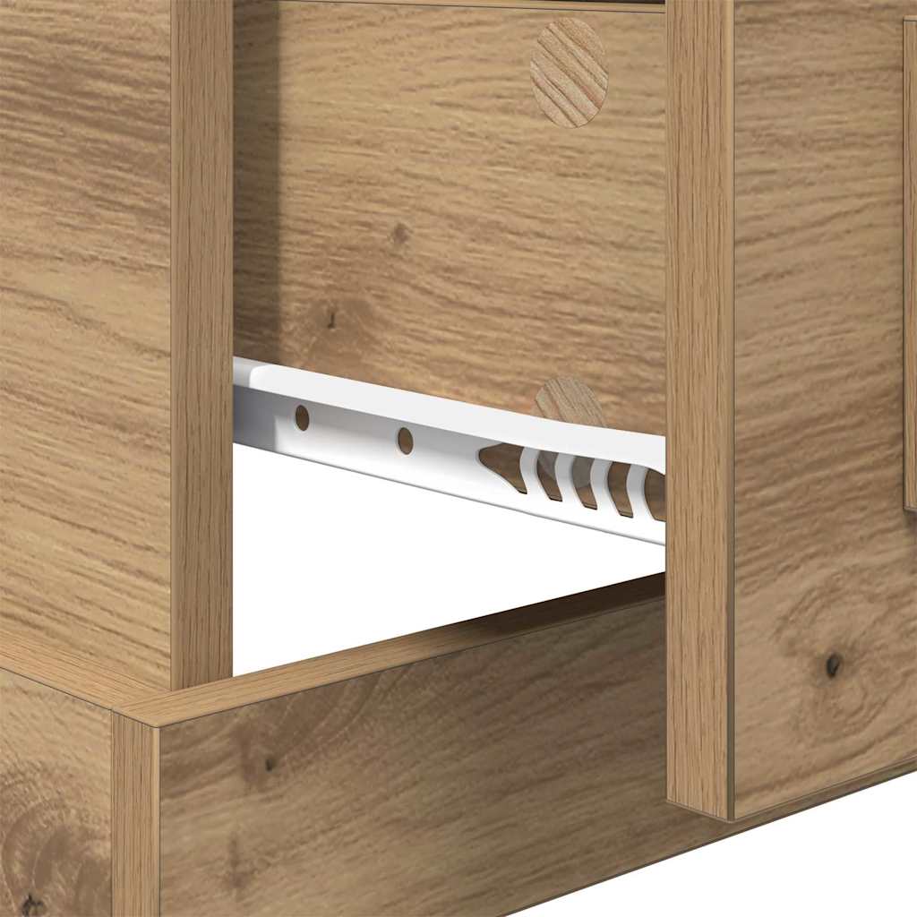 Bedside Cabinet Artisan Oak 50 x 50 x 60 cm Engineered Wood