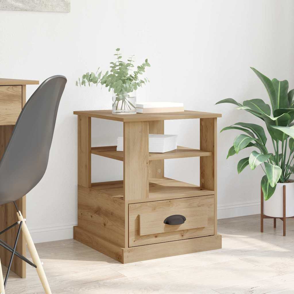 Bedside Cabinet Artisan Oak 50 x 50 x 60 cm Engineered Wood