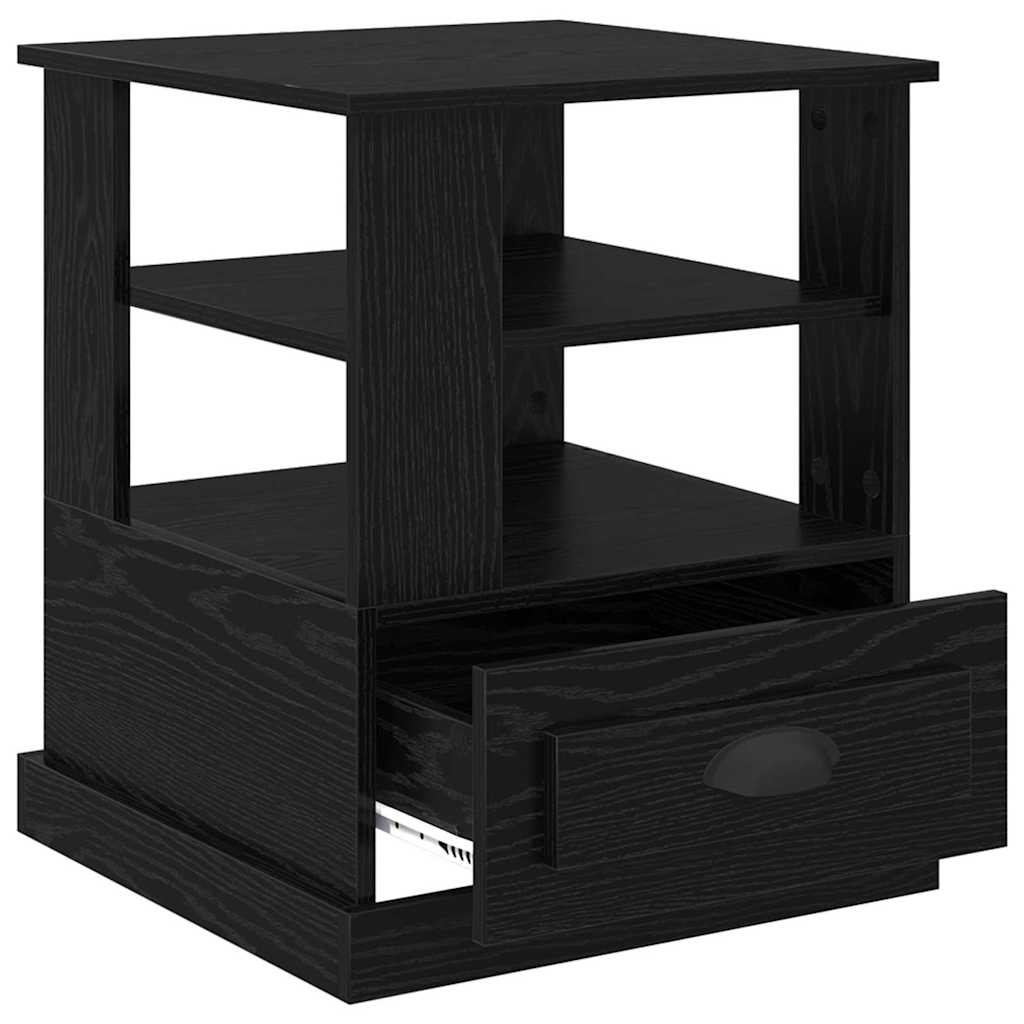 Bedside Cabinet Black Oak 50 x 50 x 60 cm Engineered Wood