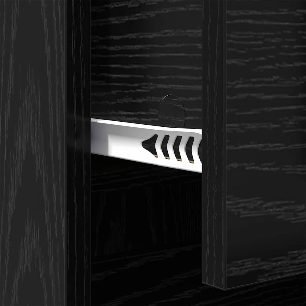 Sideboard Black Oak 70 x 35.5 x 67.5 cm Engineered Wood