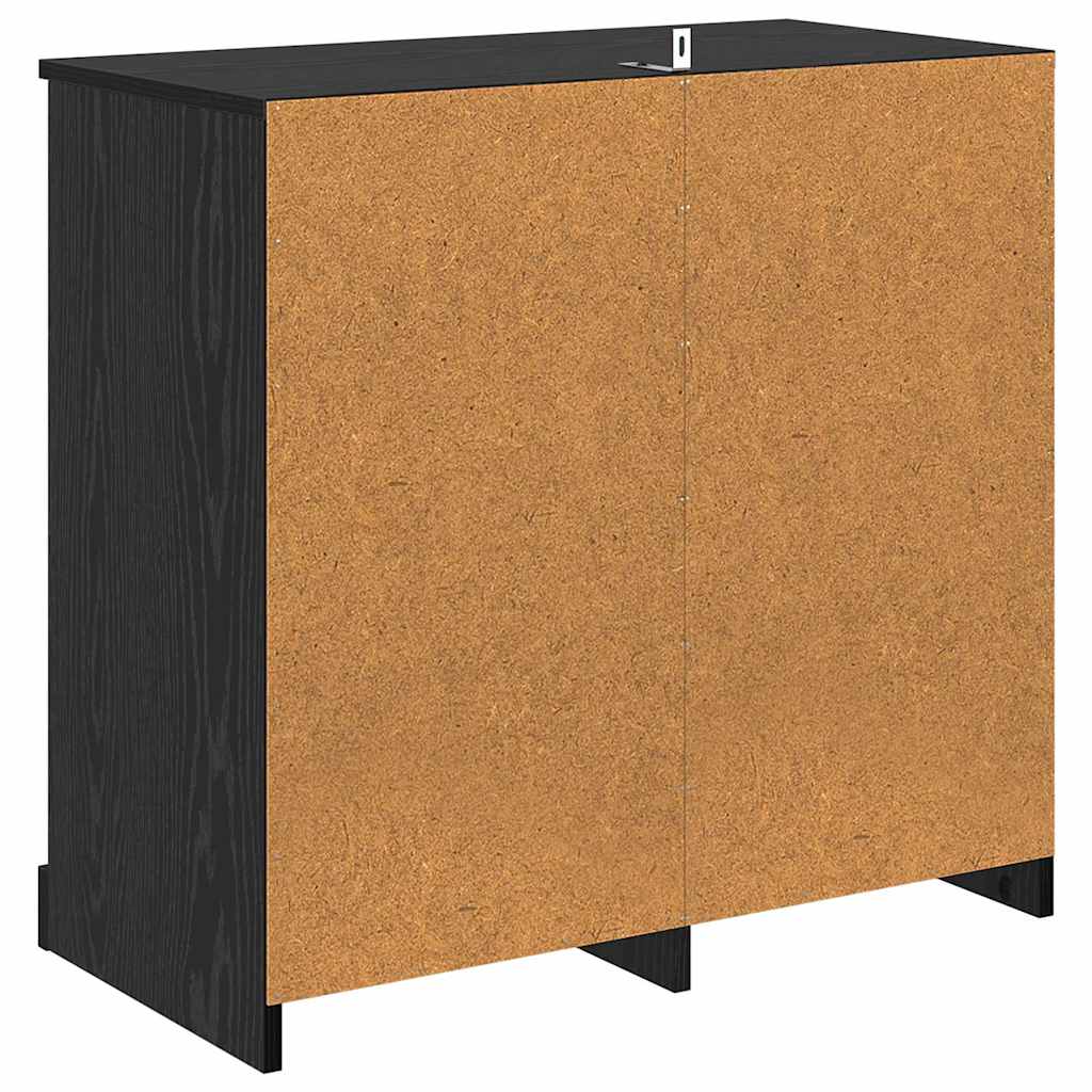 Sideboard Black Oak 70 x 35.5 x 67.5 cm Engineered Wood