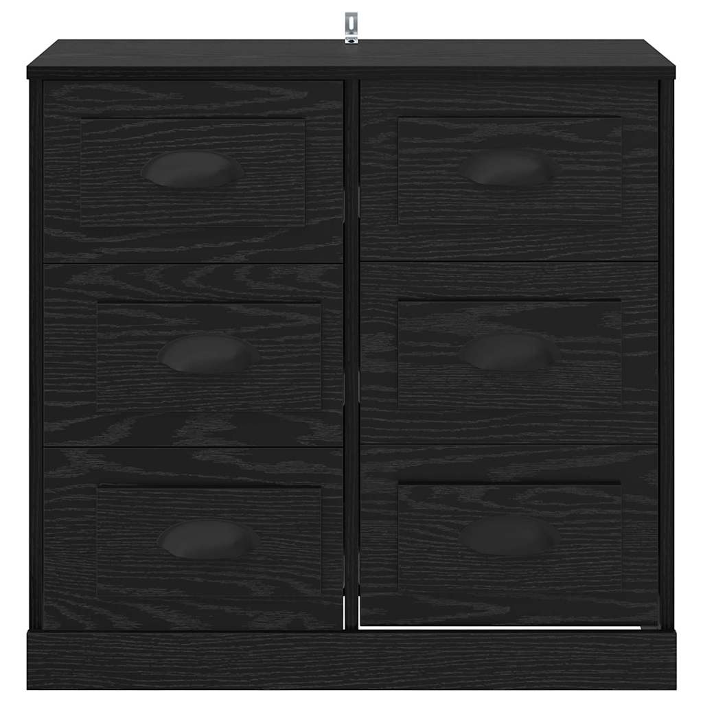 Sideboard Black Oak 70 x 35.5 x 67.5 cm Engineered Wood