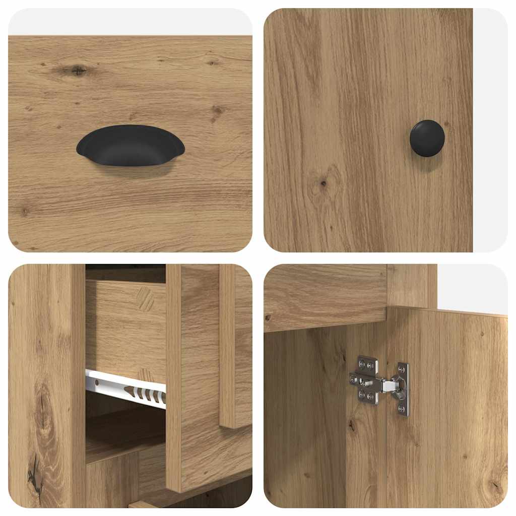 Side Cabinet 40 x 50 x 75 cm Engineered Wood Artisan Oak