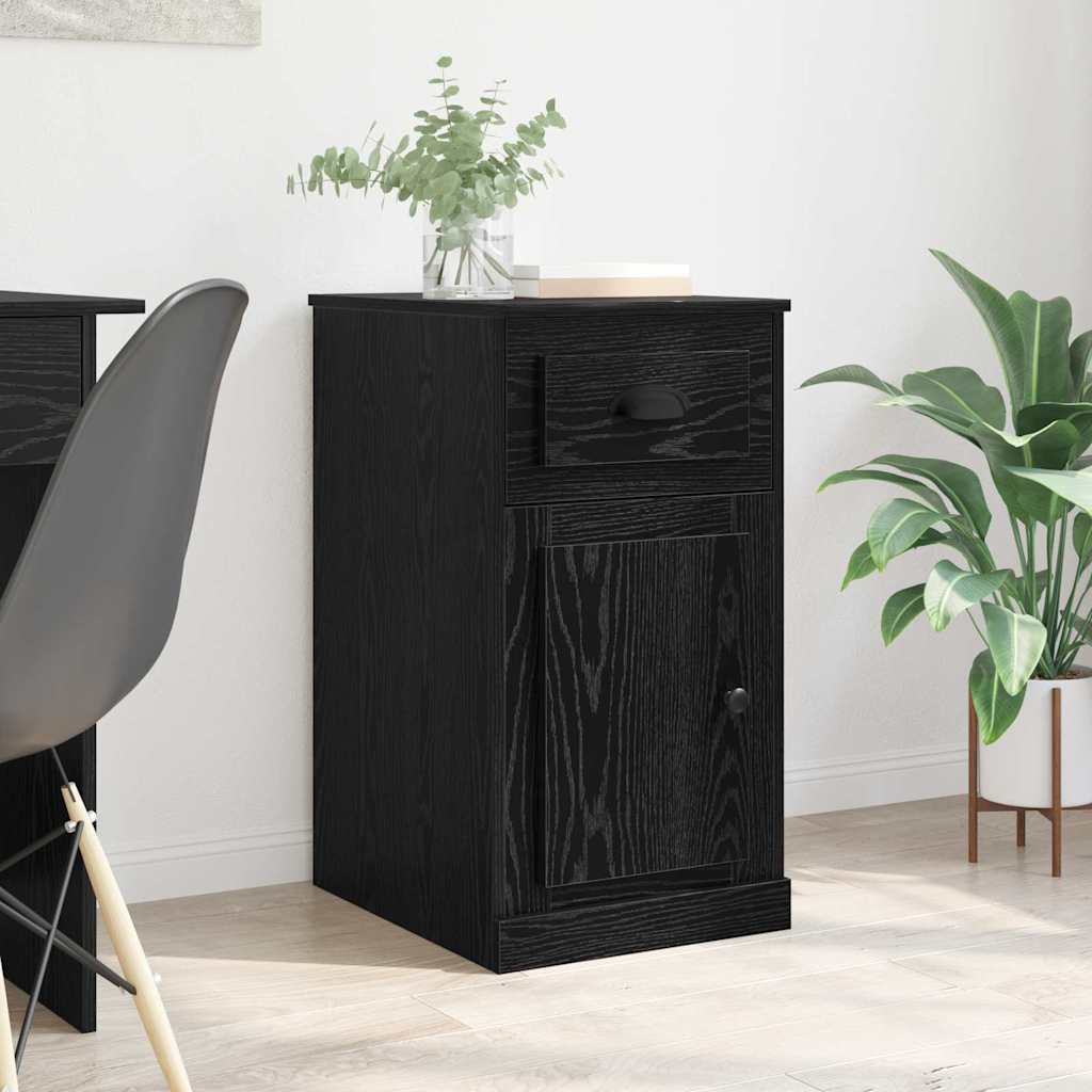 Side Cabinet 40 x 50 x 75 cm Engineered Wood Black Oak