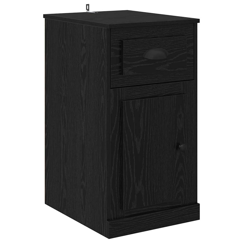 Side Cabinet 40 x 50 x 75 cm Engineered Wood Black Oak