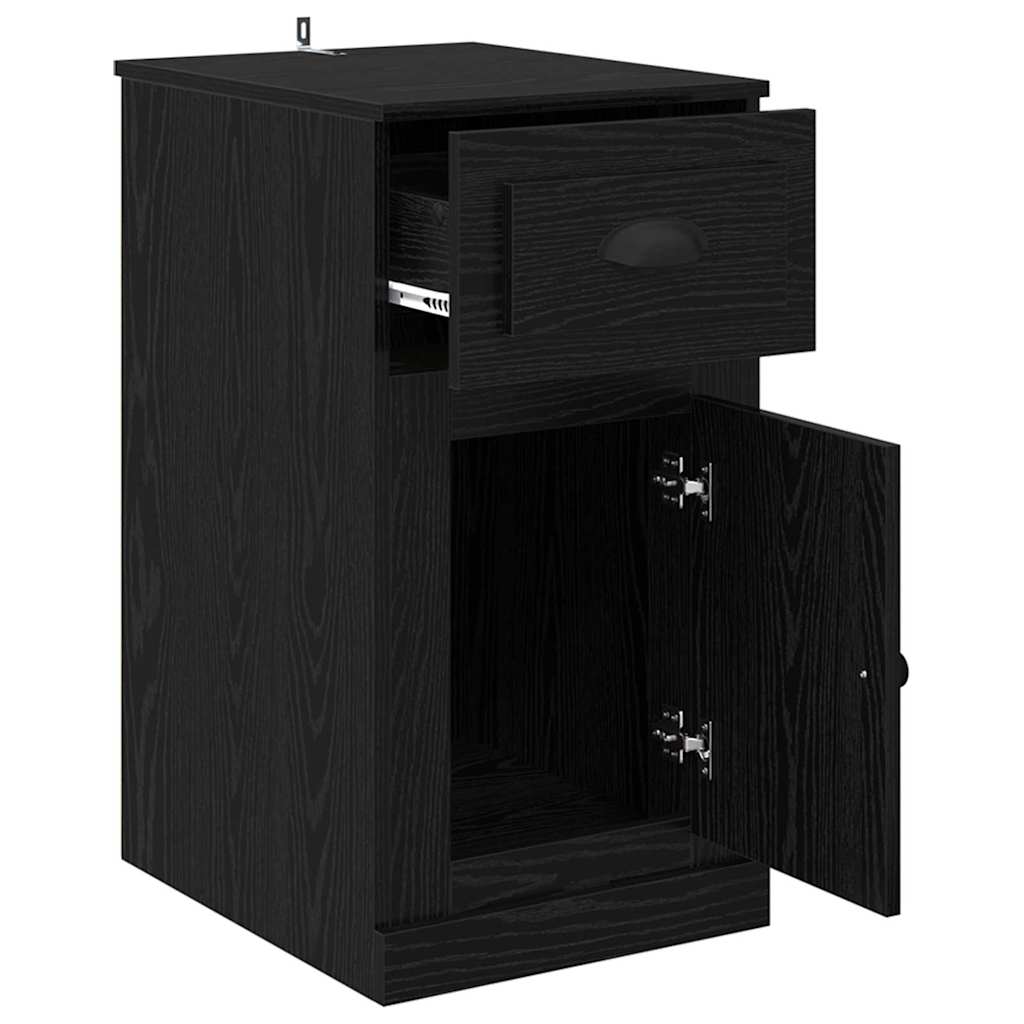 Side Cabinet 40 x 50 x 75 cm Engineered Wood Black Oak