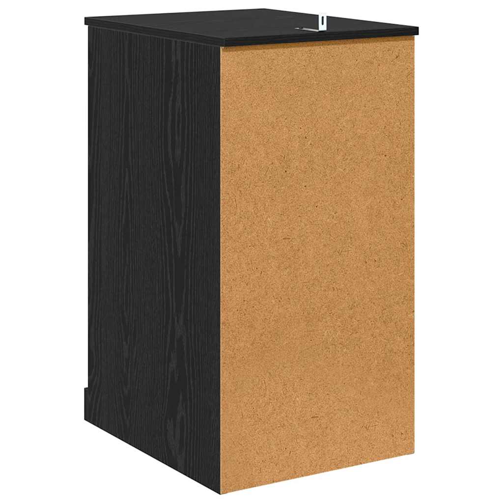 Side Cabinet Black Oak 40 x 50 x 75 cm Engineered Wood
