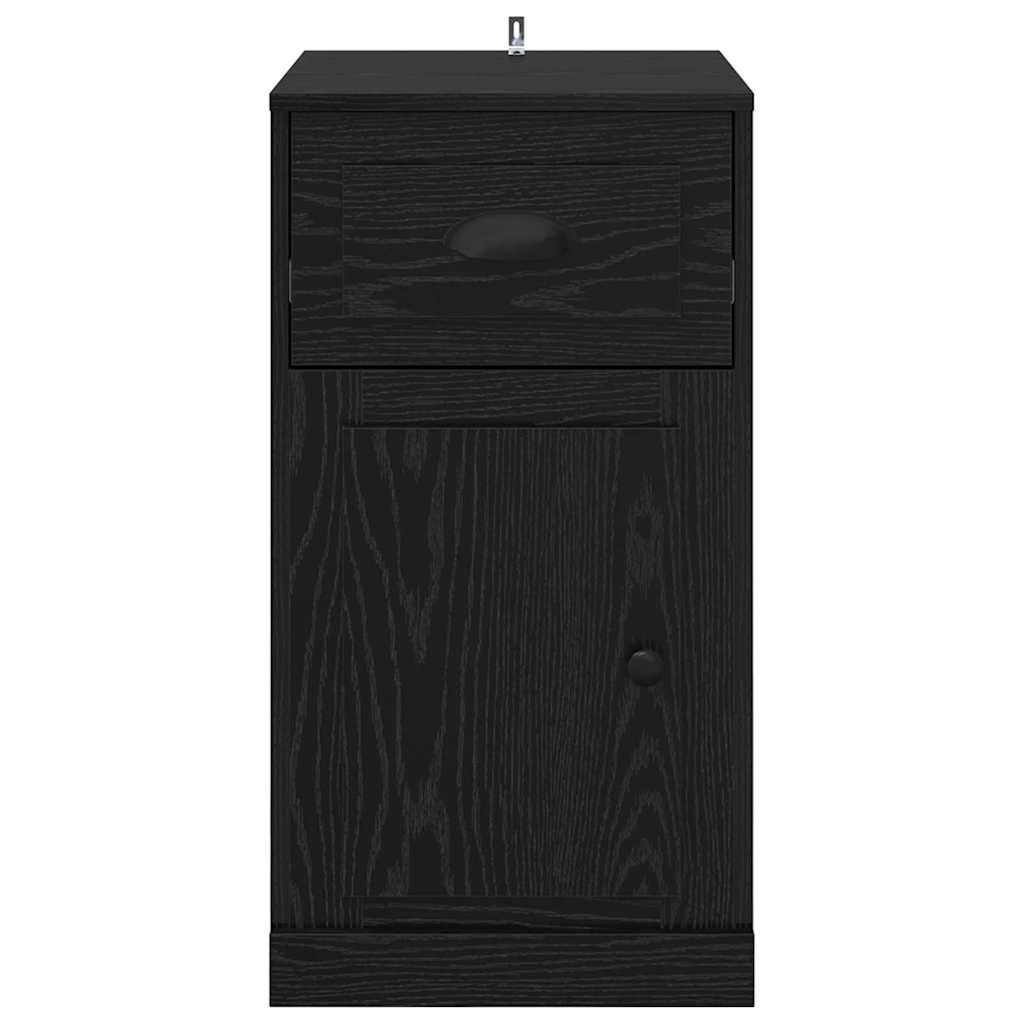 Side Cabinet 40 x 50 x 75 cm Engineered Wood Black Oak