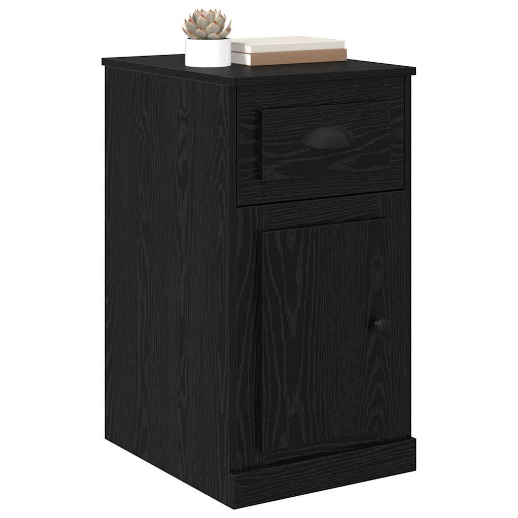 Side Cabinet 40 x 50 x 75 cm Engineered Wood Black Oak