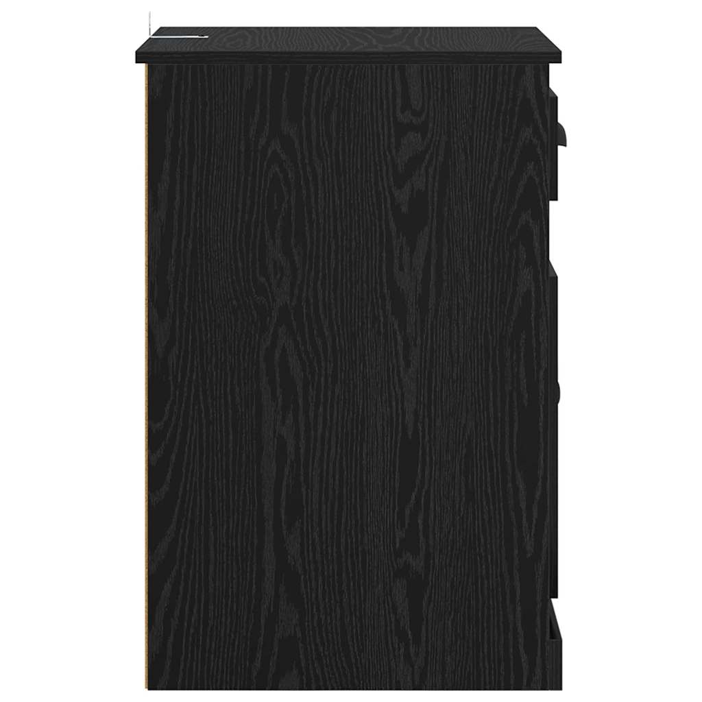Side Cabinet 40 x 50 x 75 cm Engineered Wood Black Oak