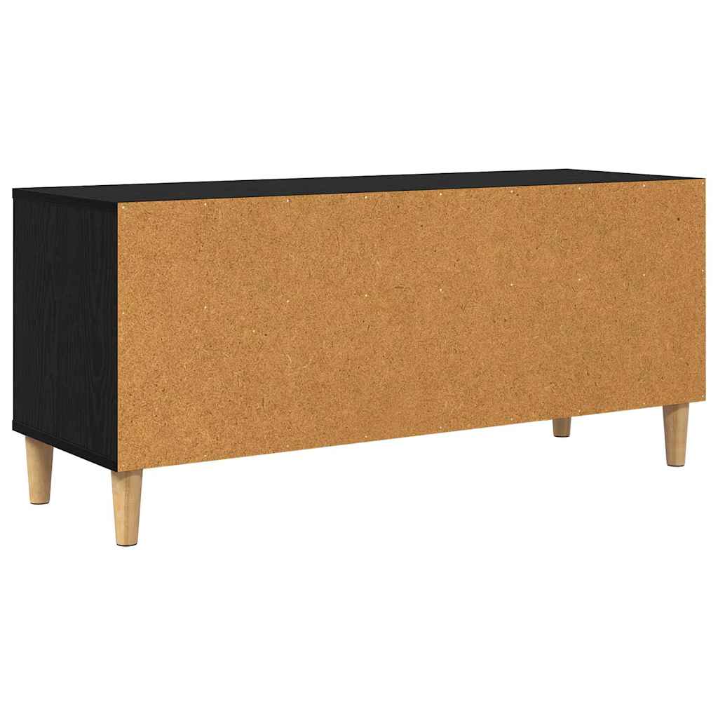 TV Cabinet Black Oak 100 x 34.5 x 44.5 cm Engineered Wood