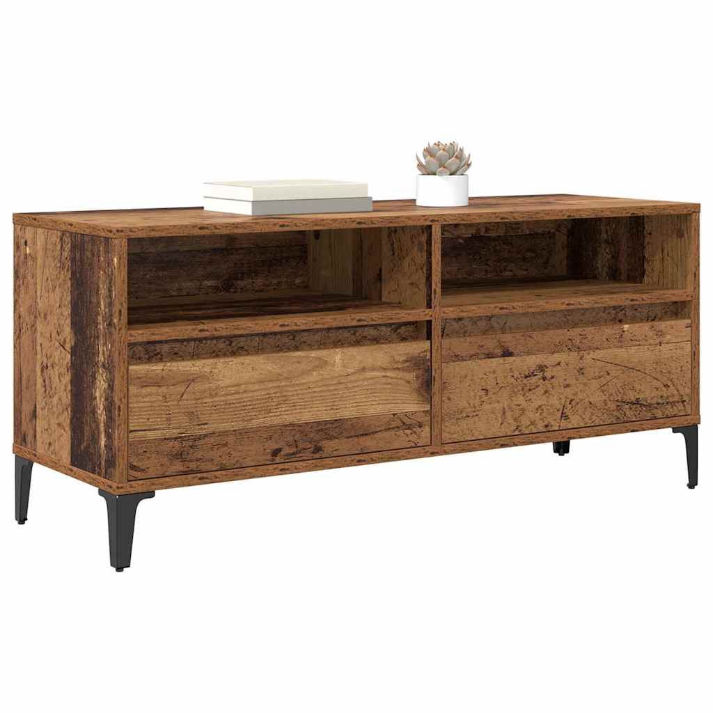 TV Cabinet with Drawer Old Wood 100 x 34.5 x 44.5 cm