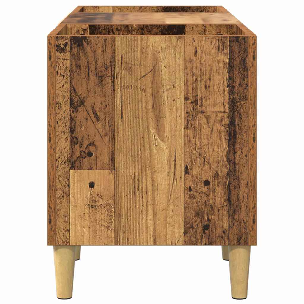 Record Cabinet Old Wood 121 x 38 x 48 cm Engineered Wood