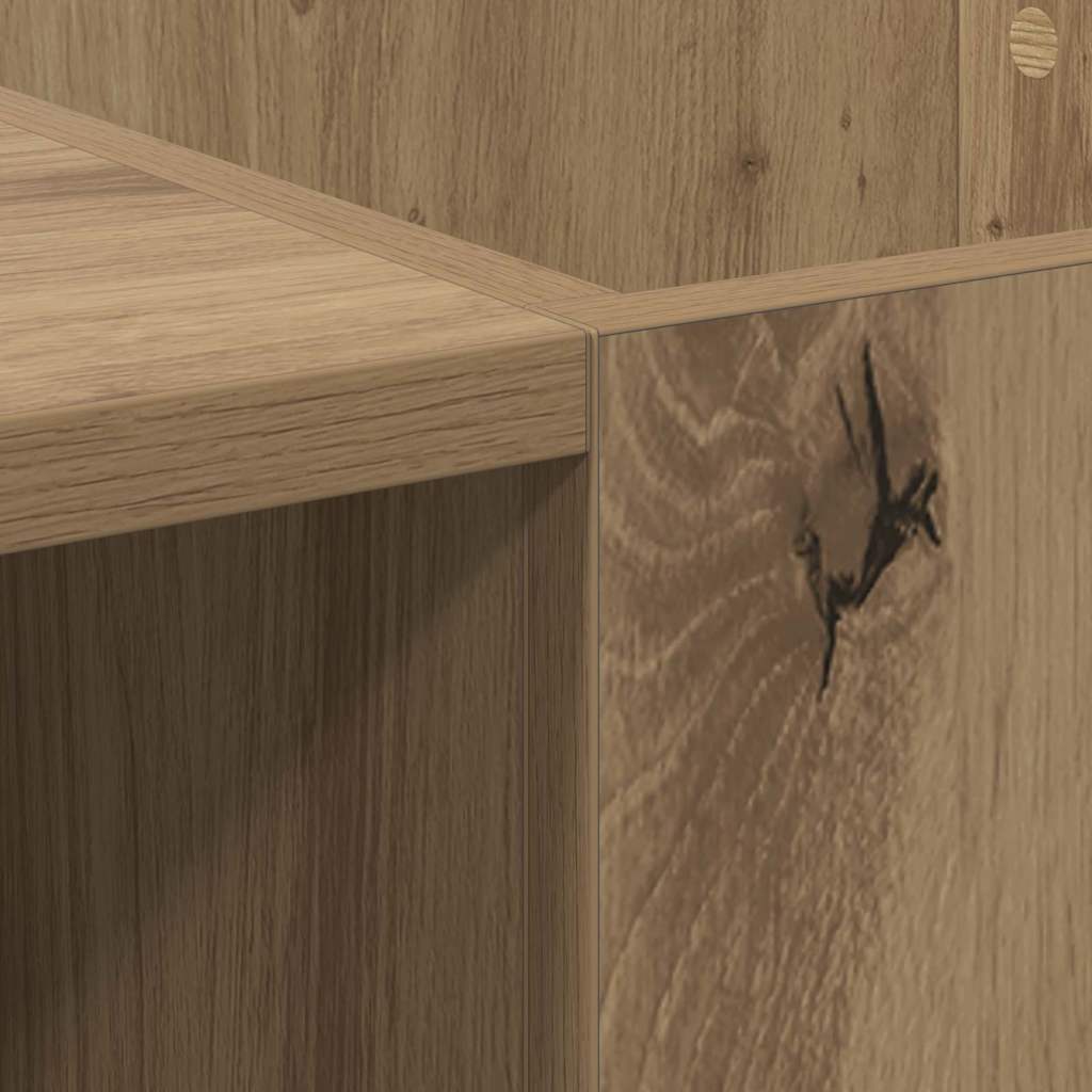 Record Cabinet 121 x 38 x 48 cm Engineered Wood Artisan Oak