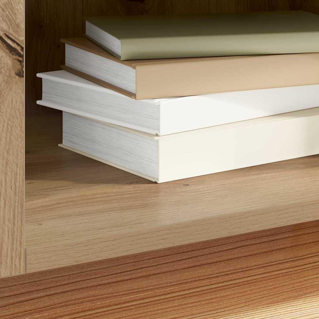 Record Cabinet 121 x 38 x 48 cm Engineered Wood Artisan Oak
