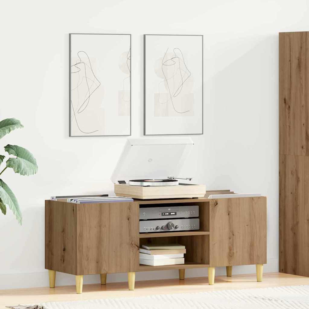 Record Cabinet Artisan Oak 121 x 38 x 48 cm Engineered Wood