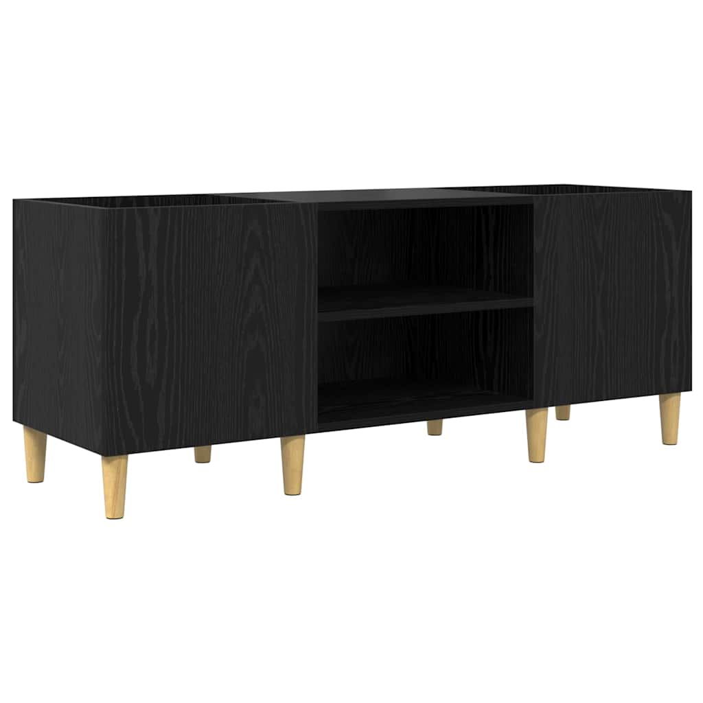 Record Cabinet Black Oak 121 x 38 x 48 cm Engineered Wood