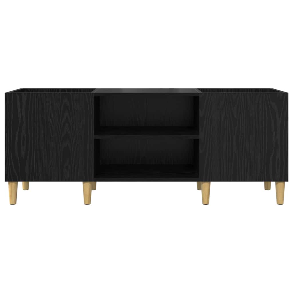 Record Cabinet Black Oak 121 x 38 x 48 cm Engineered Wood