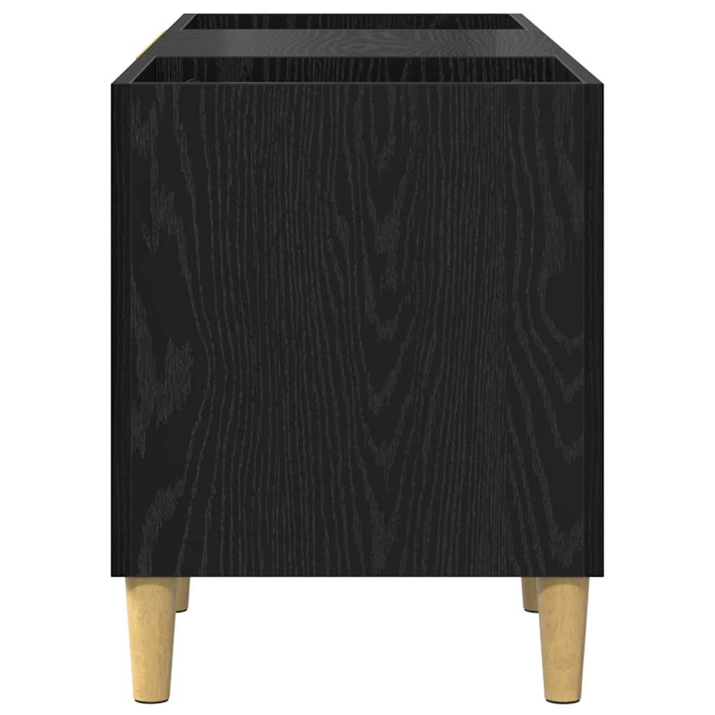 Record Cabinet Black Oak 121 x 38 x 48 cm Engineered Wood