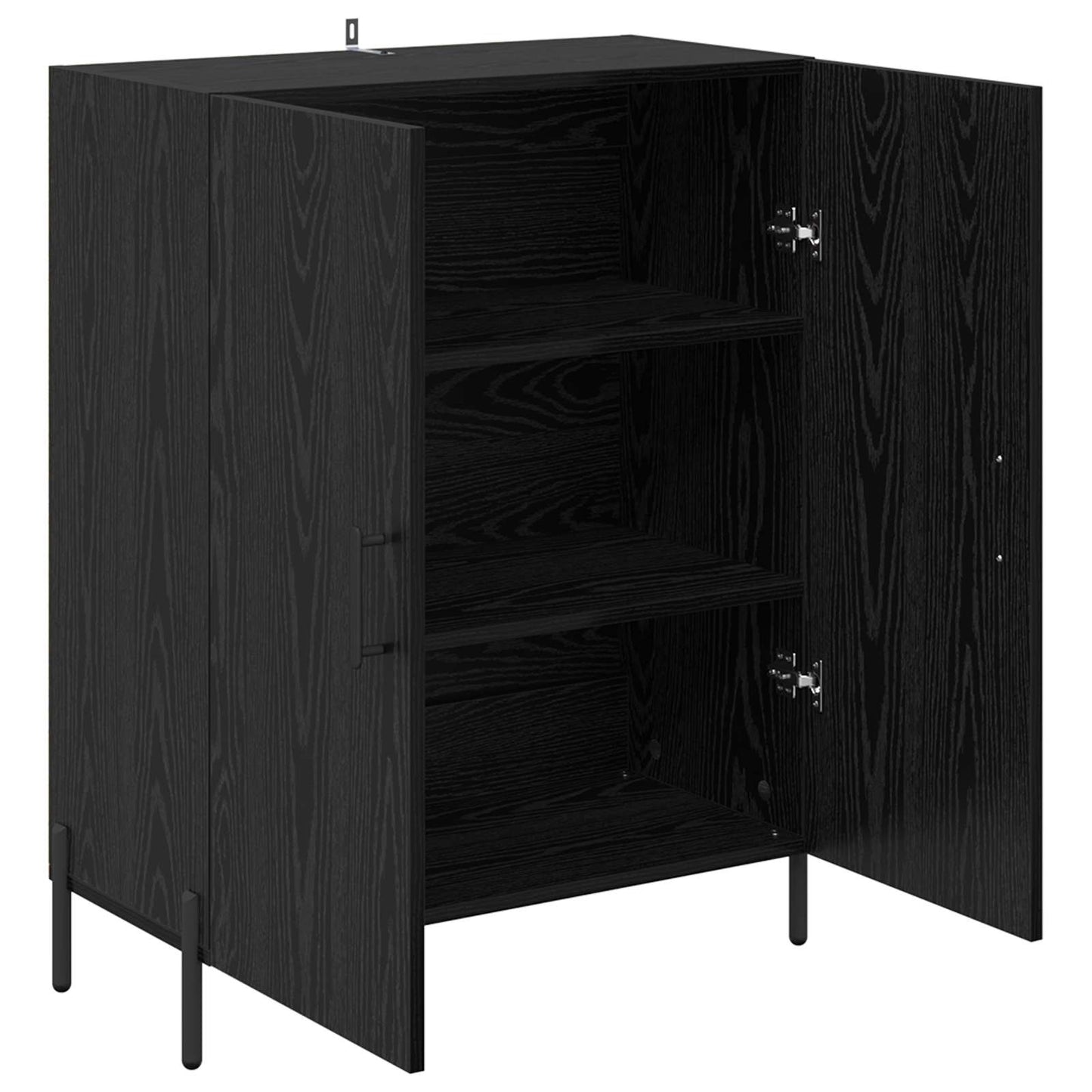 Sideboard Black Oak 69.5 x 34 x 90 cm Engineered Wood