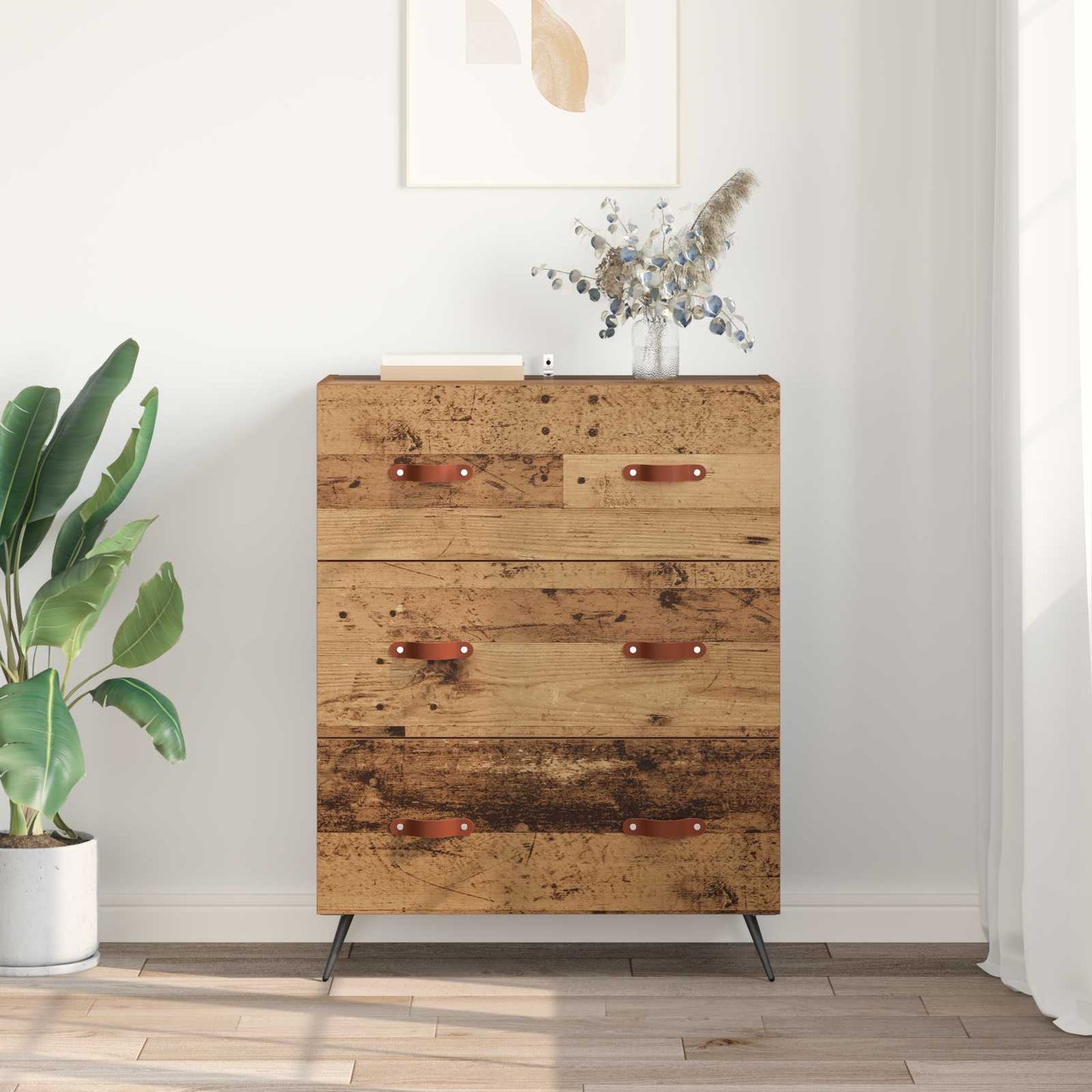 Chest of Drawers Old Wood 69.5 x 34 x 90 cm Engineered Wood