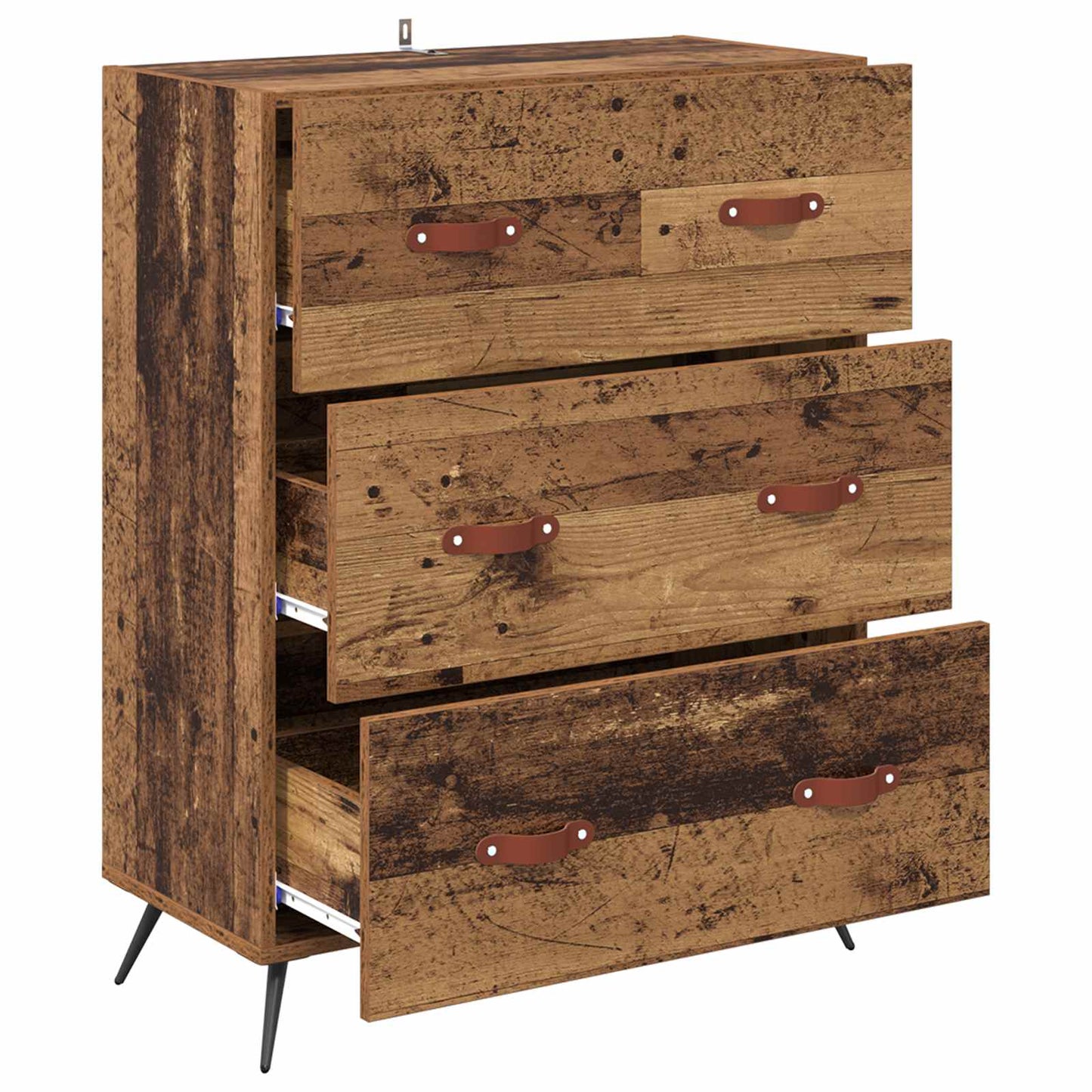 Chest of Drawers Old Wood 69.5 x 34 x 90 cm Engineered Wood