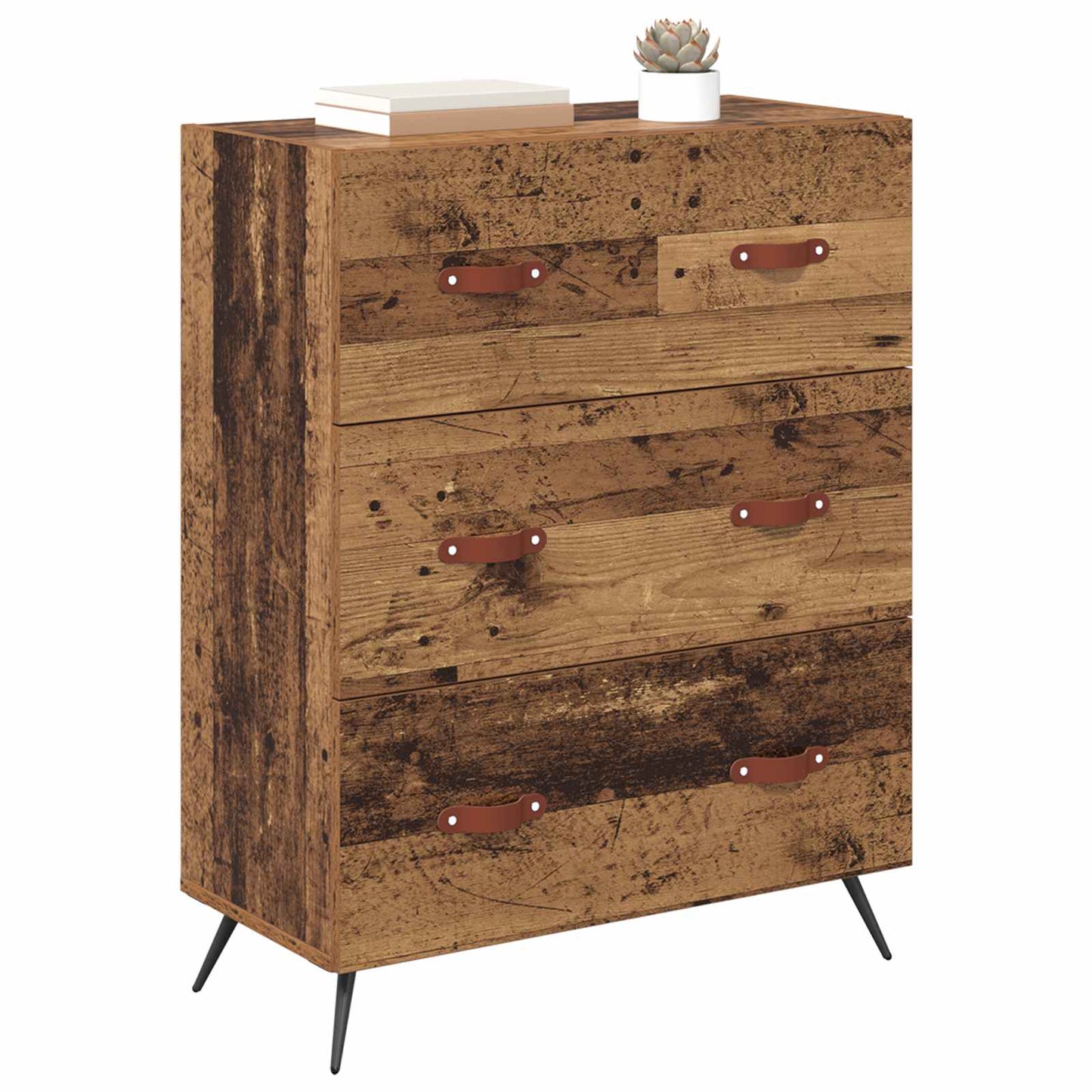 Chest of Drawers Old Wood 69.5 x 34 x 90 cm Engineered Wood