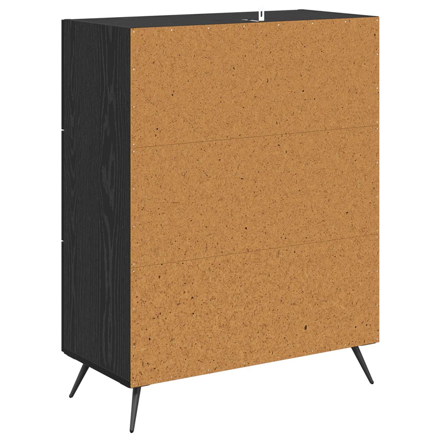 Chest of Drawers Black Oak 69.5 x 34 x 90 cm Engineered Wood