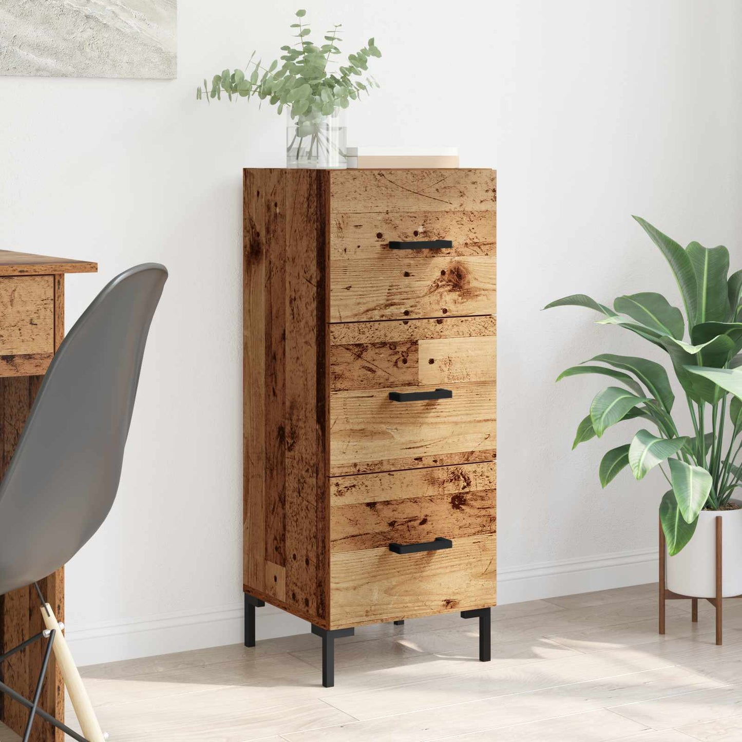 Sideboard Old Wood 34.5 x 34 x 90 cm Engineered Wood