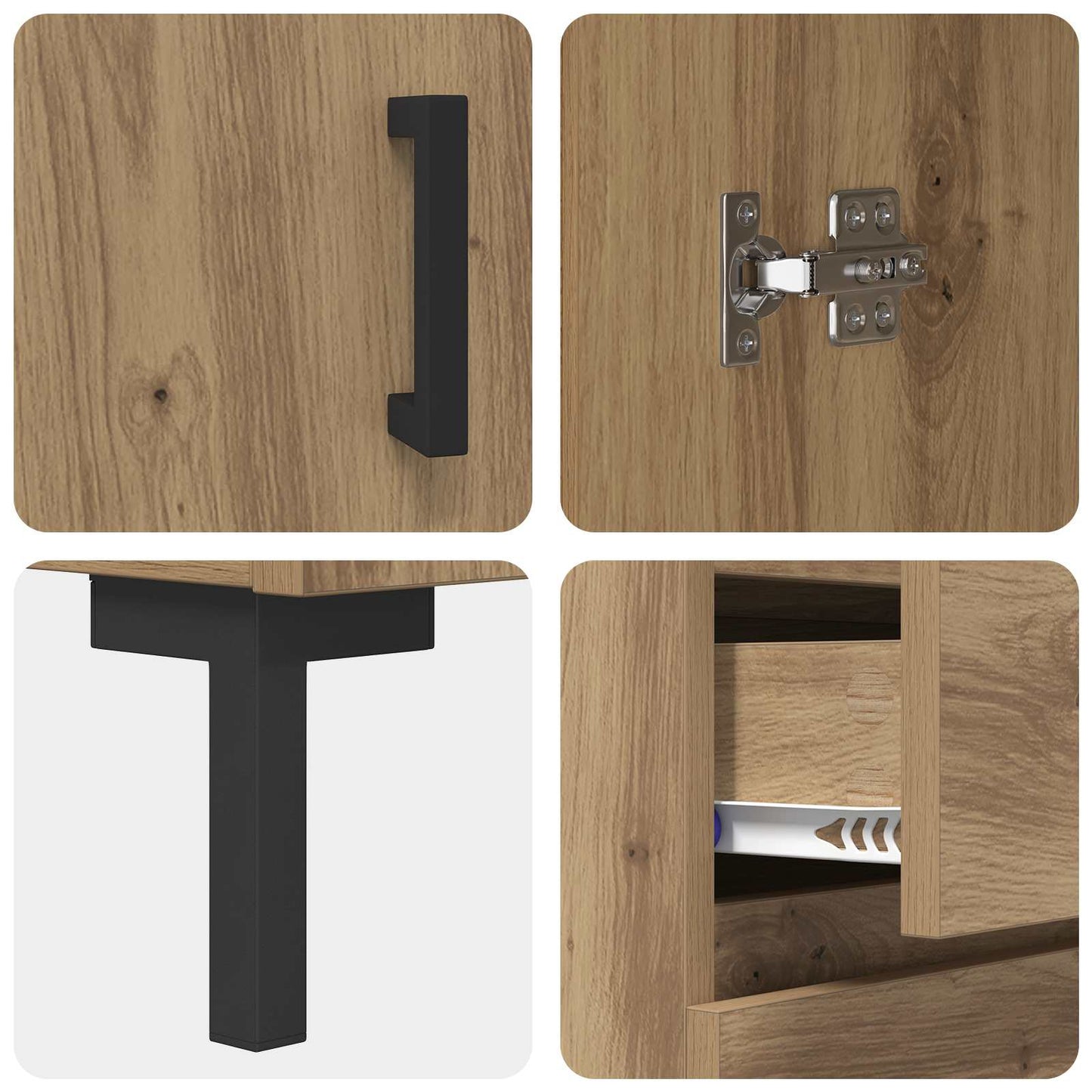 Sideboard Artisan oak 69.5 x 34 x 90 cm Engineered wood