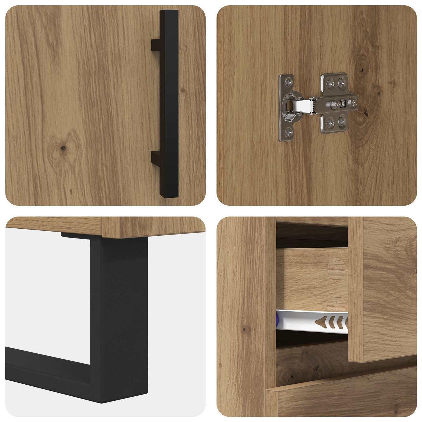 Sideboard Artisan Oak 69.5 x 34 x 90 cm