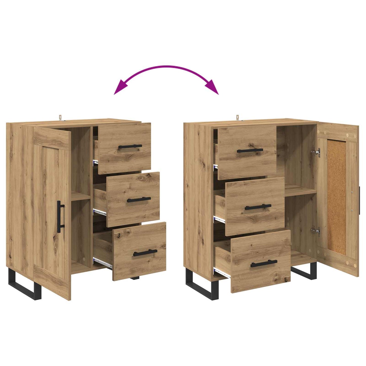 Sideboard Artisan Oak 69.5 x 34 x 90 cm