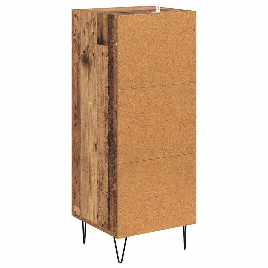 Sideboard Old Wood 34.5 x 34 x 90 cm Engineered Wood and Iron