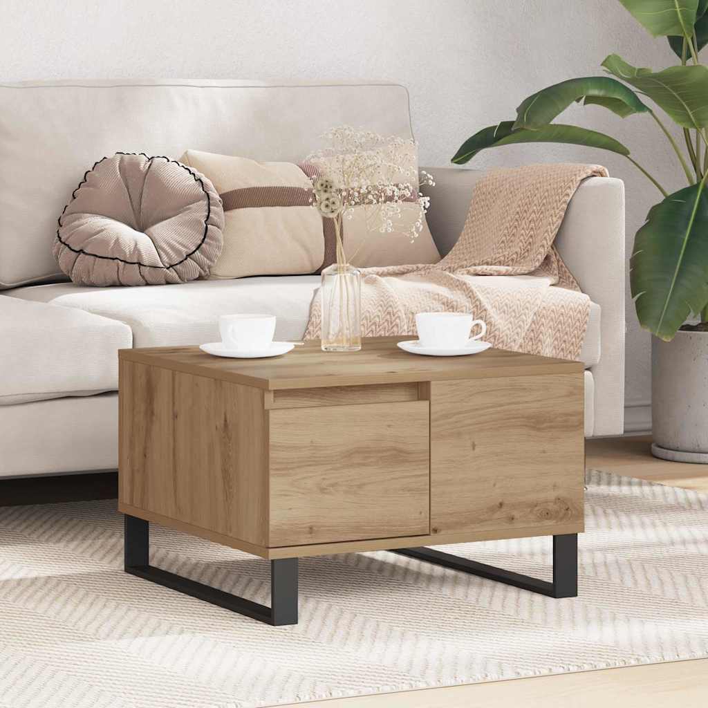 Coffee Table Artisan Oak 55 x 55 x 36.5 cm Engineered Wood